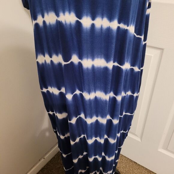 Impressions beachy keen striped tye dyed t-shirt maxi dress - Picture 5 of 7